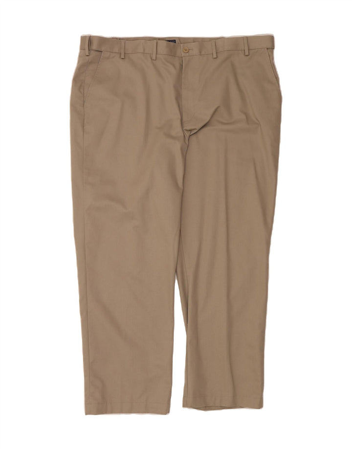 IZOD Mens Straight Chino Trousers W46 L32 Beige Cotton Vintage Izod and Second-Hand Izod from Messina Hembry 