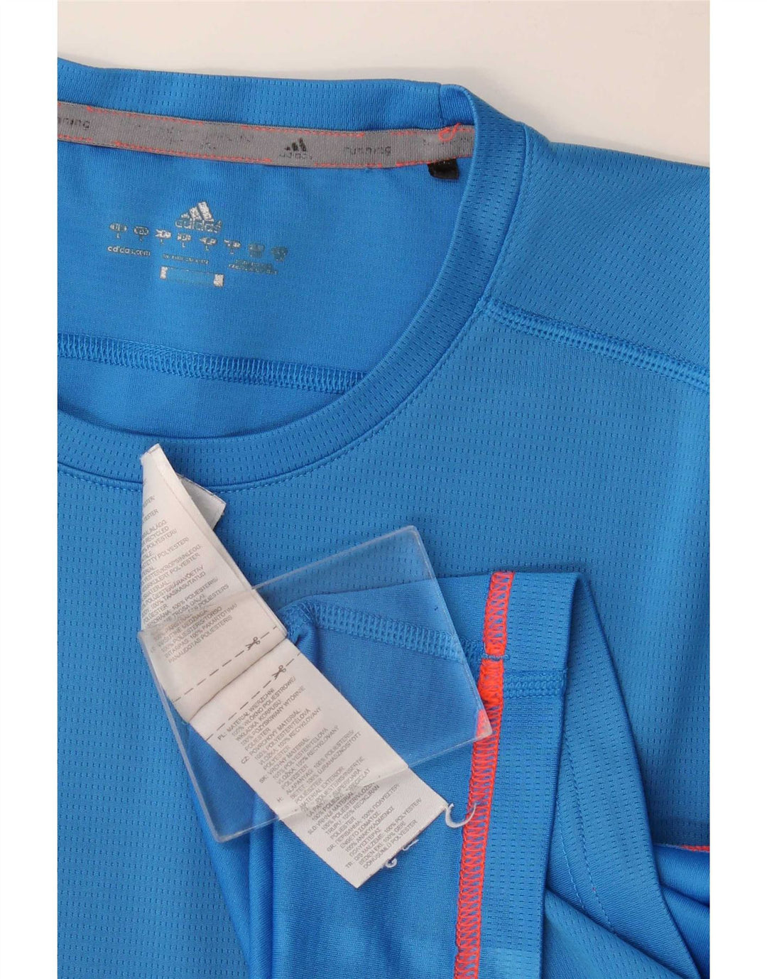 Adidas Mens T-Shirt Top Large Blue Polyester