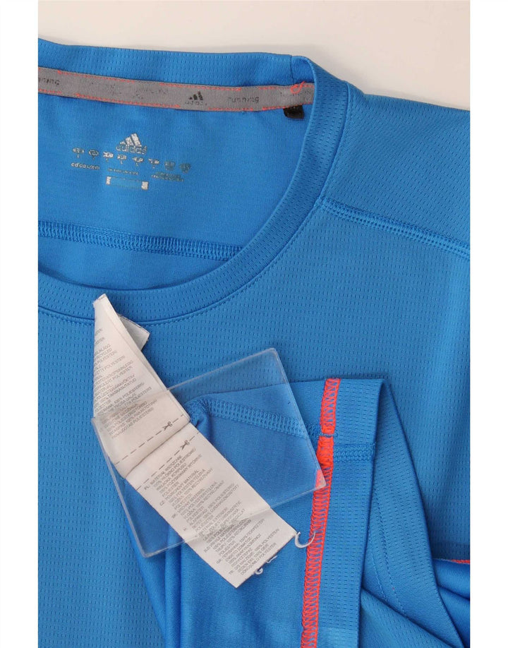 Adidas Mens T-Shirt Top Large Blue Polyester