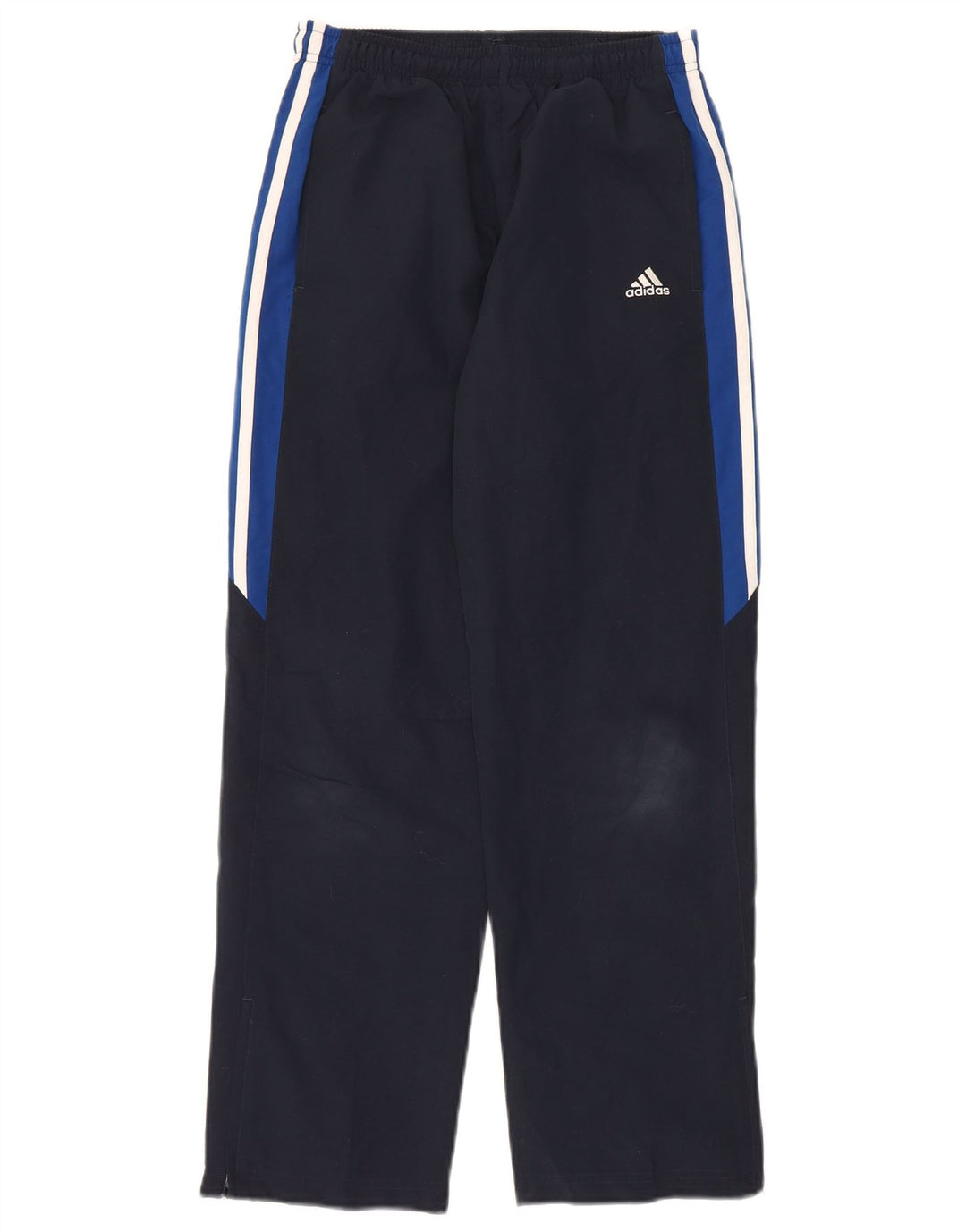 Adidas Boys Tracksuit Trousers 11-12 Years Navy Blue Colourblock Polyester