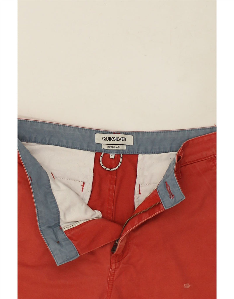 QUIKSILVER Mens Regular Chino Shorts W32 Medium Red Cotton | Vintage Quiksilver | Thrift | Second-Hand Quiksilver | Used Clothing | Messina Hembry 