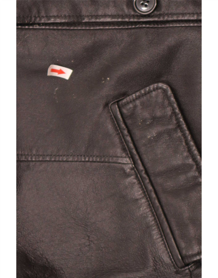 Vintage Mens Leather Jacket UK 40 Large Black