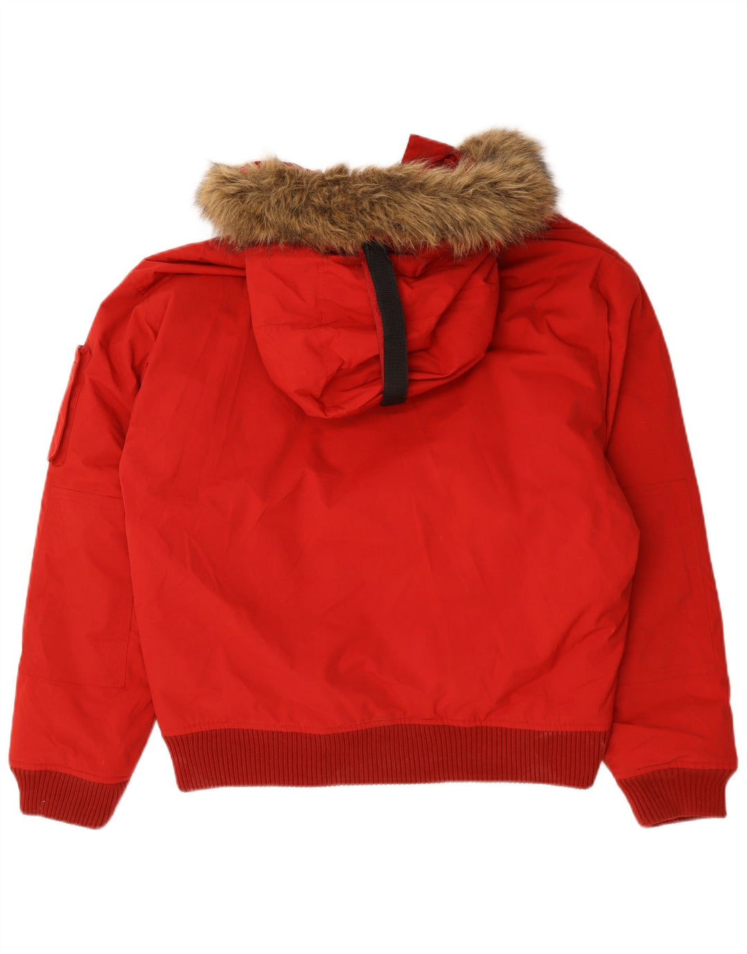 Helly Hansen Mens Hooded Padded Jacket UK 40 Large Red Nylon