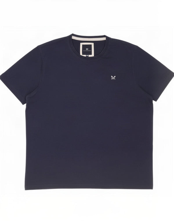 Crew Clothing Mens T-Shirt Top 2XL Navy Blue Cotton