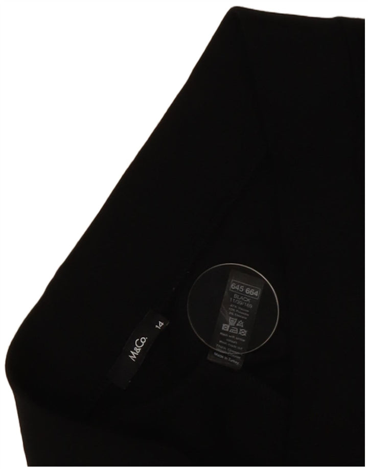 M&Co Womens Leggings UK 14 Medium Black Viscose