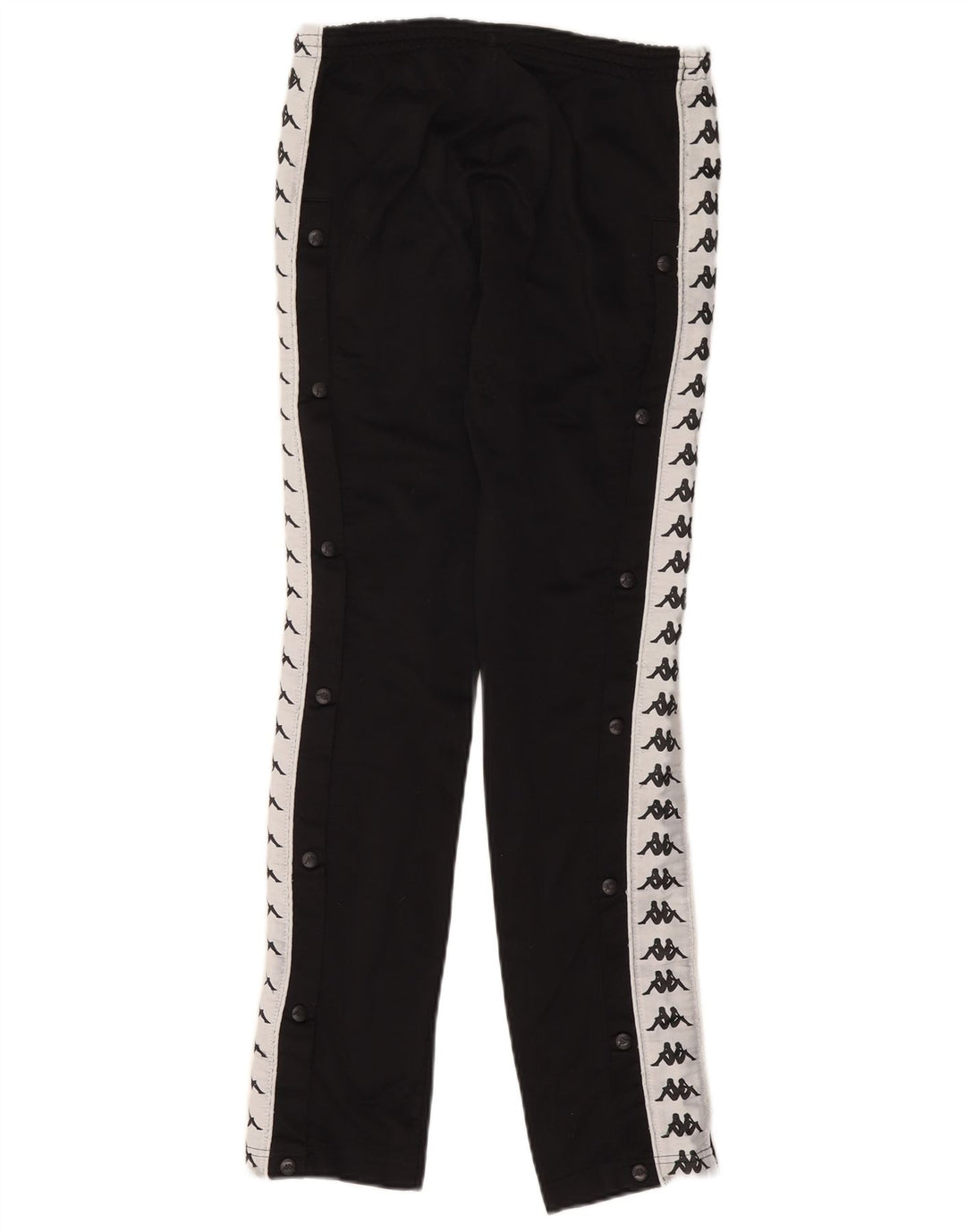 KAPPA Womens Graphic Tracksuit Trousers UK 8 Small Black Colourblock