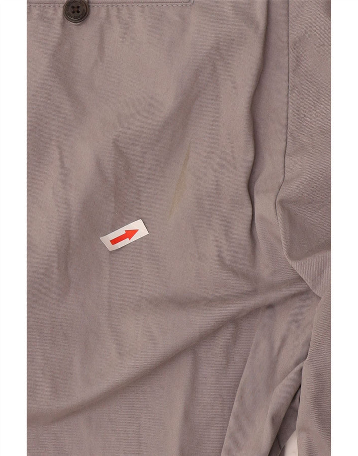 Marks & Spencer Mens Blue Harbour Straight Chino Trousers W36 L29 Grey