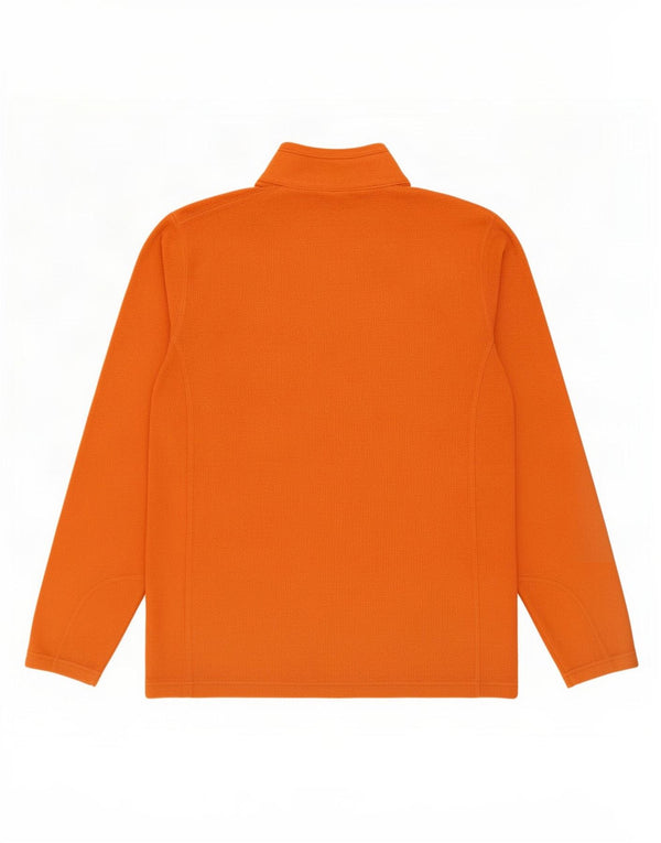 Columbia Mens Zip Neck Fleece Jumper Medium Orange Polyester