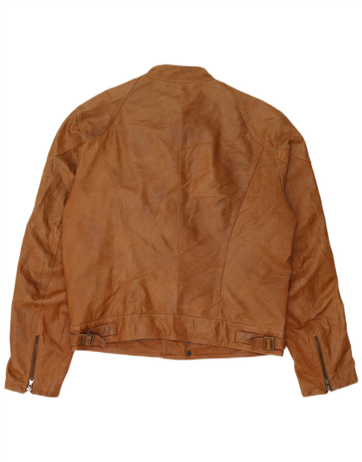 Vintage Mens Leather Jacket UK 38 Medium Brown Leather