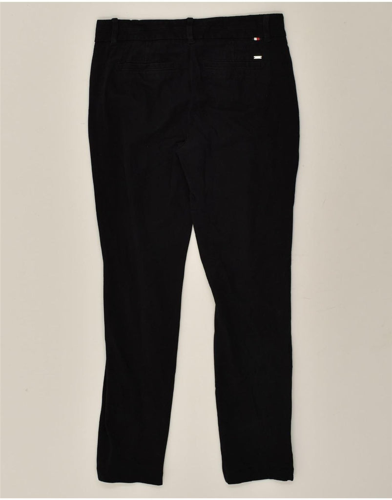 TOMMY HILFIGER Womens Slim Chino Trousers US 2  W28 L28 Black Cotton | Vintage Tommy Hilfiger | Thrift | Second-Hand Tommy Hilfiger | Used Clothing | Messina Hembry 