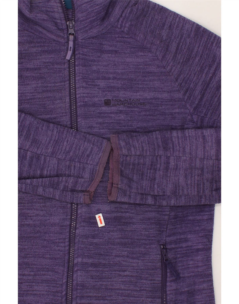 MOUNTAIN WAREHOUSE Womens Fleece Jacket UK 12 Medium Purple Polyester Vintage Mountain Warehouse and Second-Hand Mountain Warehouse from Messina Hembry 