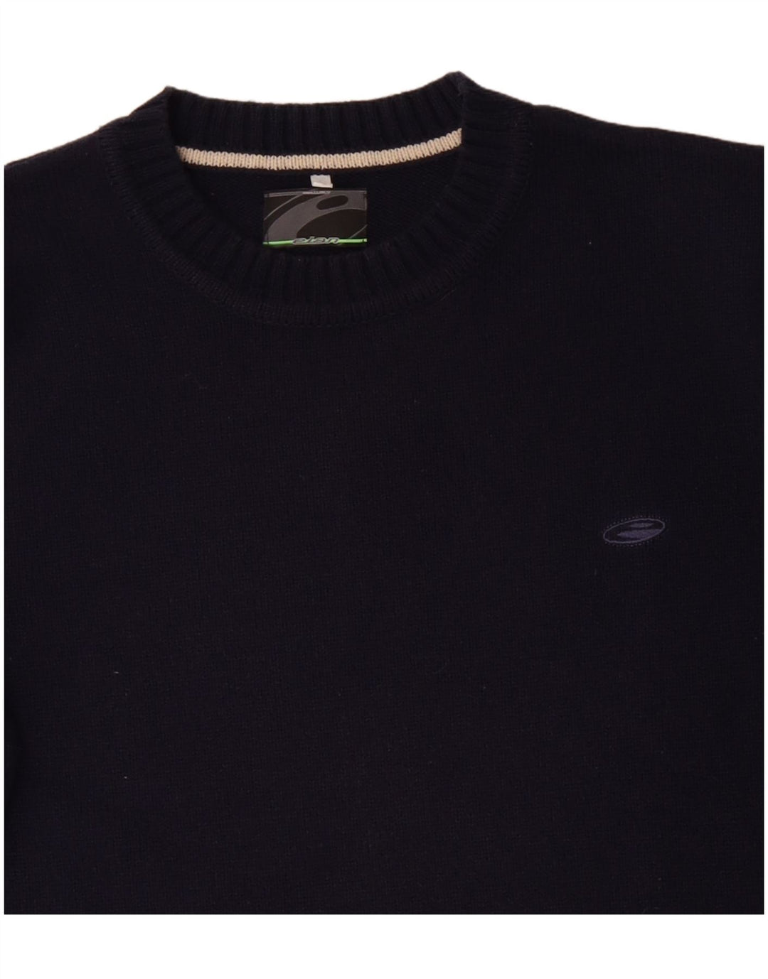 Vintage Mens Crew Neck Jumper Sweater IT 56 2XL Navy Blue Cotton