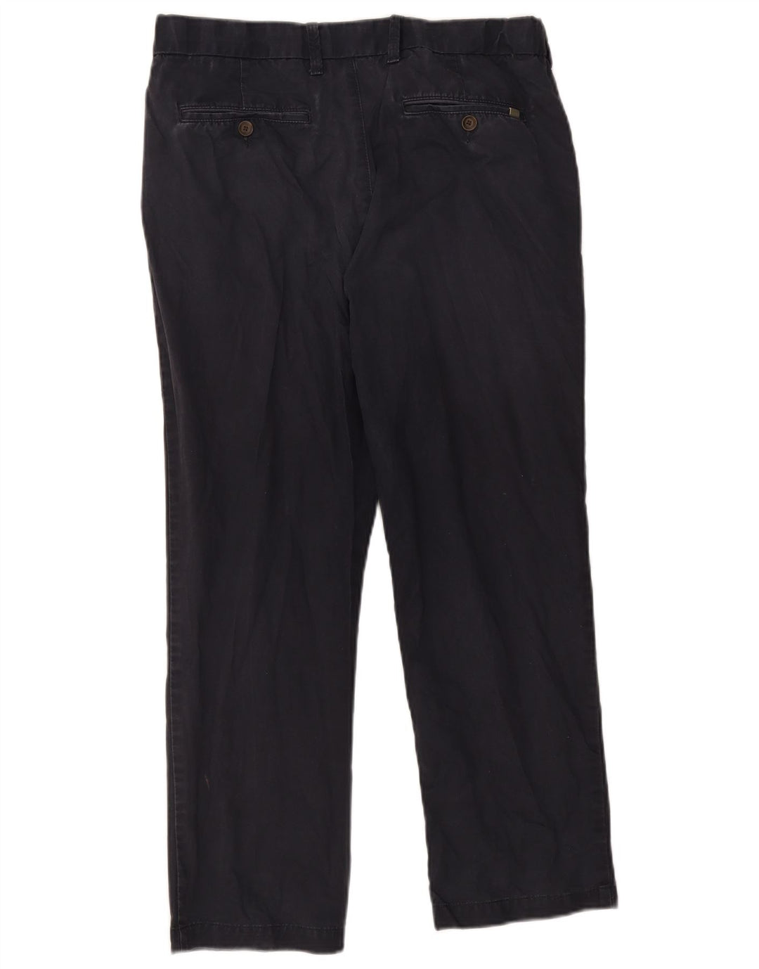 Marks & Spencer Mens Regular Chino Trousers W34 L29 Navy Blue Cotton