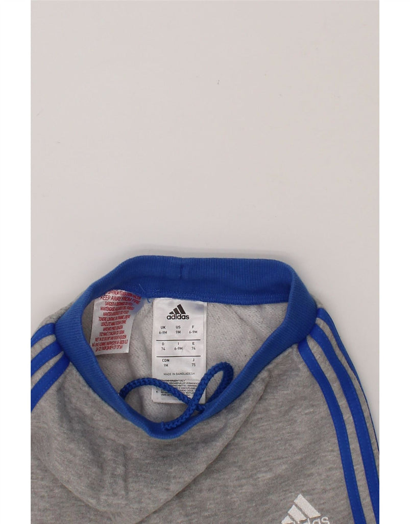 ADIDAS Baby Boys Joggers Tracksuit Trousers 6-9 Months Medium Grey Vintage Adidas and Second-Hand Adidas from Messina Hembry 