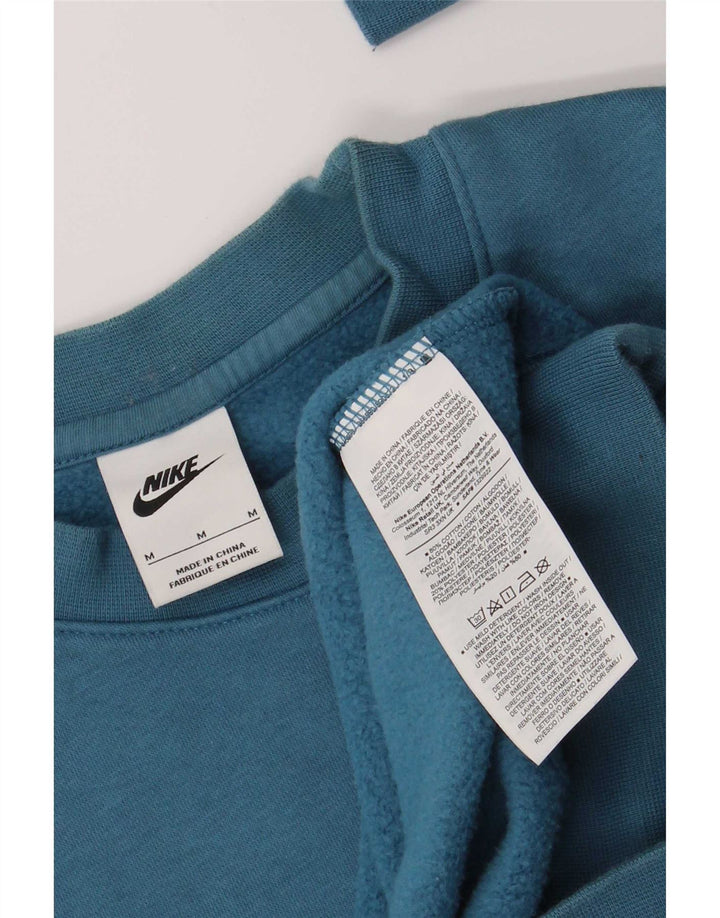 Nike Mens Graphic Sweatshirt Jumper Medium Blue Colourblock