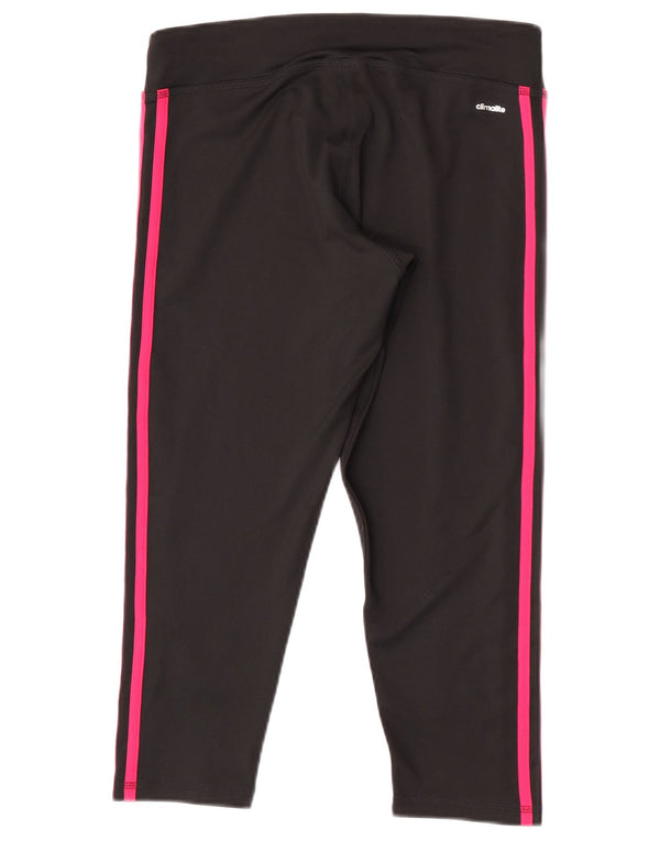 Adidas Womens Climalite Capri Leggings UK 12/14 Medium  Black Polyester