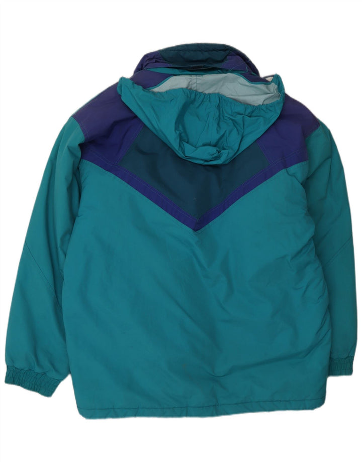 Brugi Mens Hooded Ski Jacket UK 40 Large Blue Colourblock