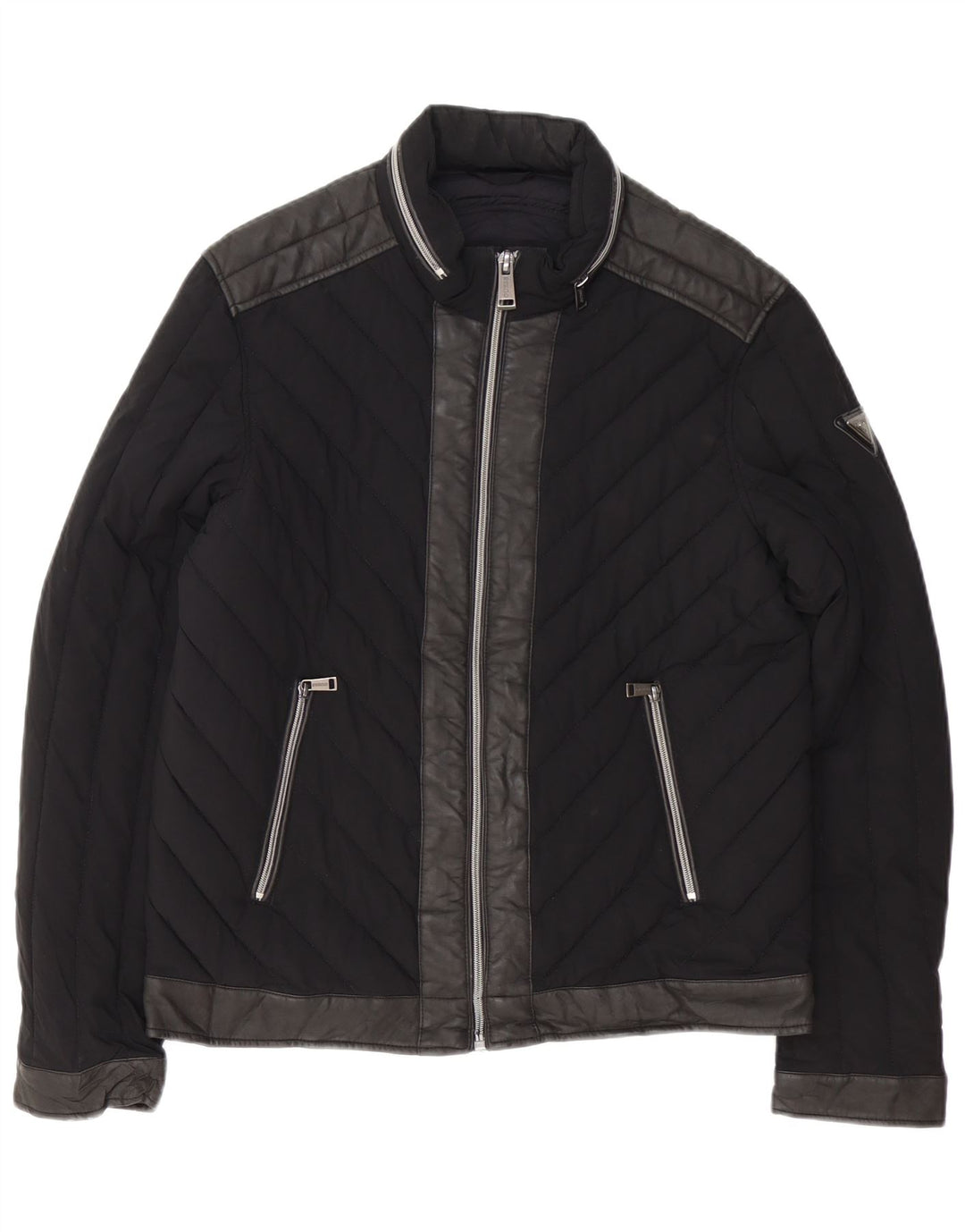 Guess Mens Padded Jacket UK 42 XL Black Polyethylene