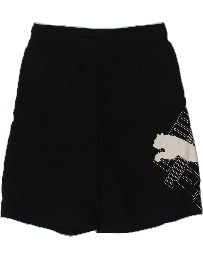 PUMA Boys Graphic Sport Shorts 7-8 Years  Black Cotton | Vintage Puma | Thrift | Second-Hand Puma | Used Clothing | Messina Hembry 