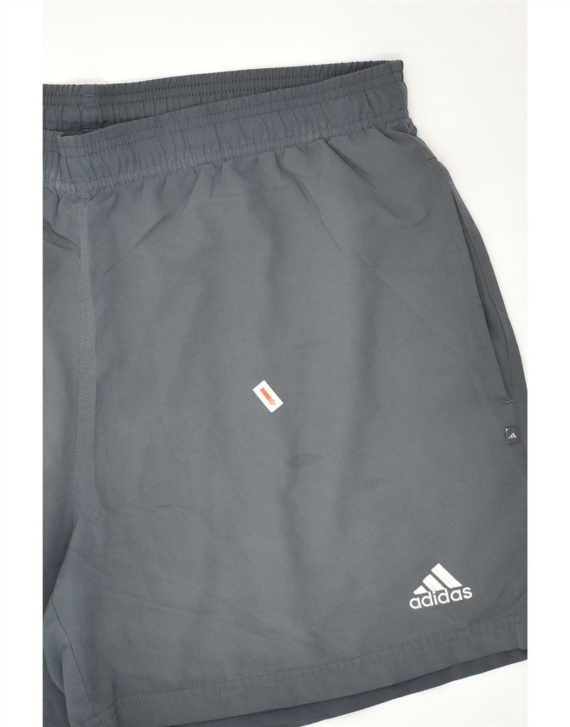 ADIDAS Mens Sport Shorts Large Grey Polyester | Vintage Adidas | Thrift | Second-Hand Adidas | Used Clothing | Messina Hembry 