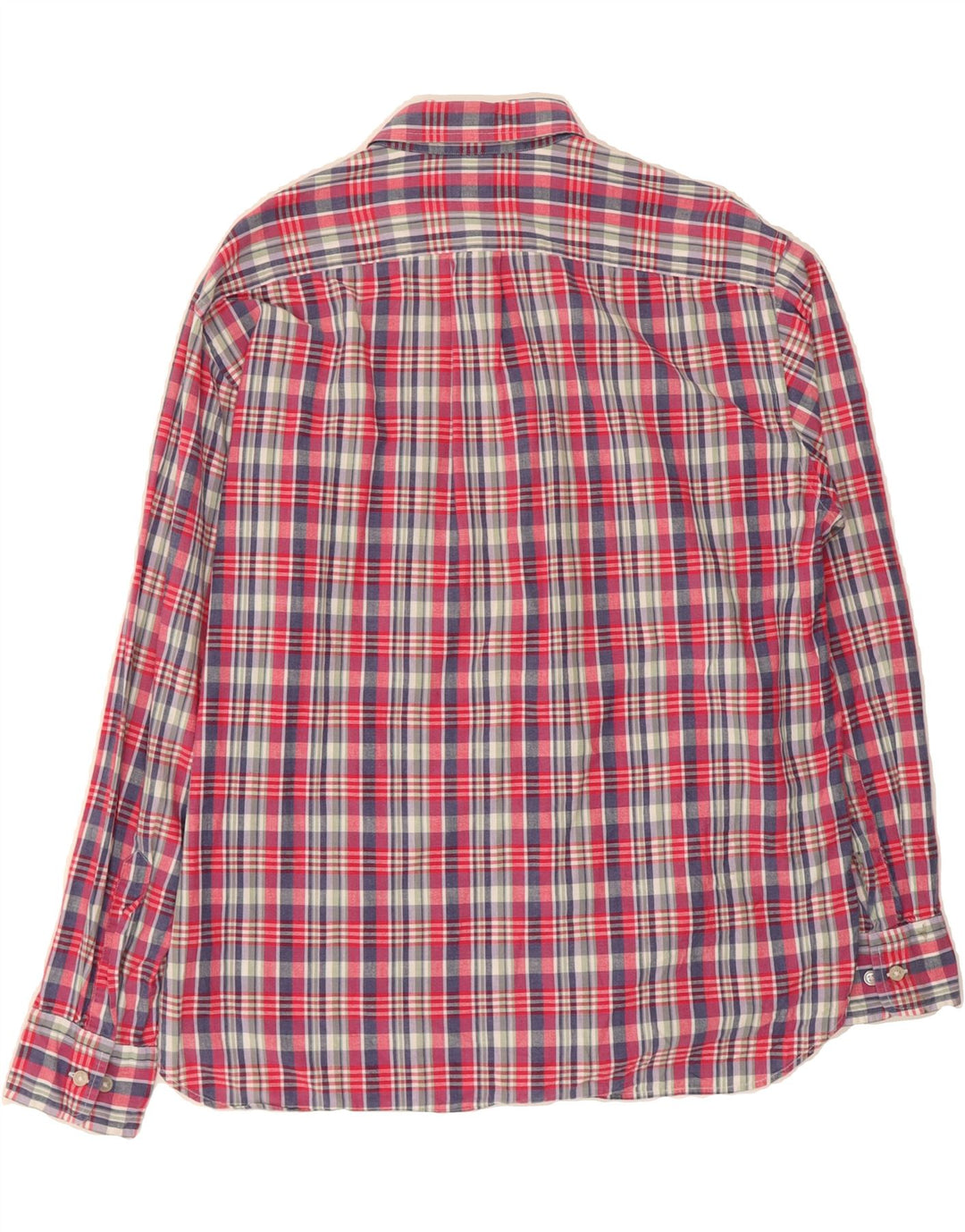 J. CREW Mens Shirt Size 15 1/2 Medium Red Check Cotton Vintage J. Crew and Second-Hand J. Crew from Messina Hembry 