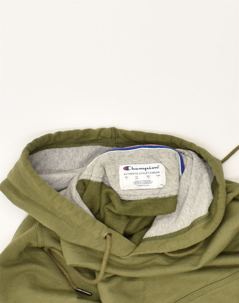 CHAMPION Mens Hoodie Jumper Small Khaki Cotton | Vintage Champion | Thrift | Second-Hand Champion | Used Clothing | Messina Hembry 