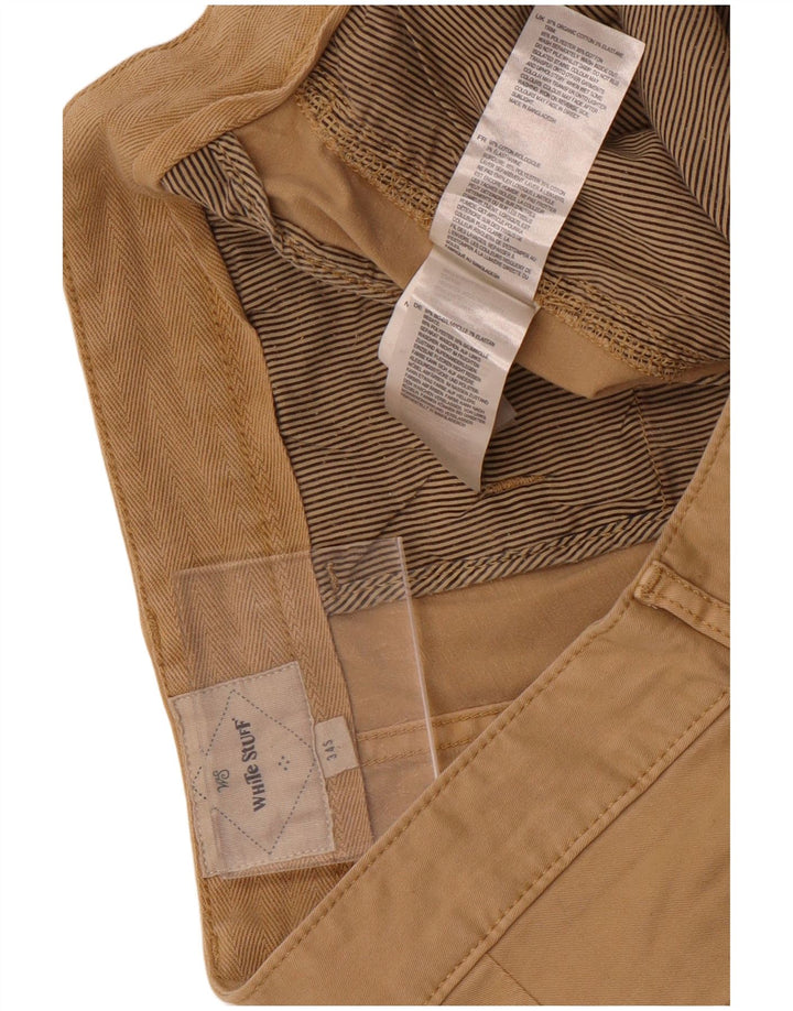 White Stuff Mens Chino Shorts W34 Large Beige Cotton