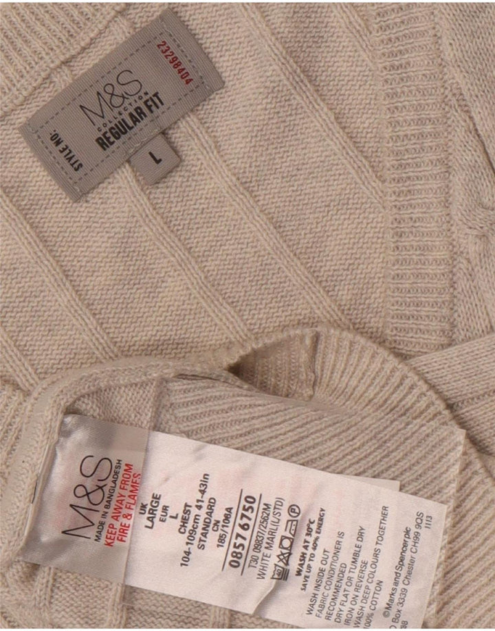 Marks & Spencer Mens Regular Fit Vest Tank Top Large Grey Cotton