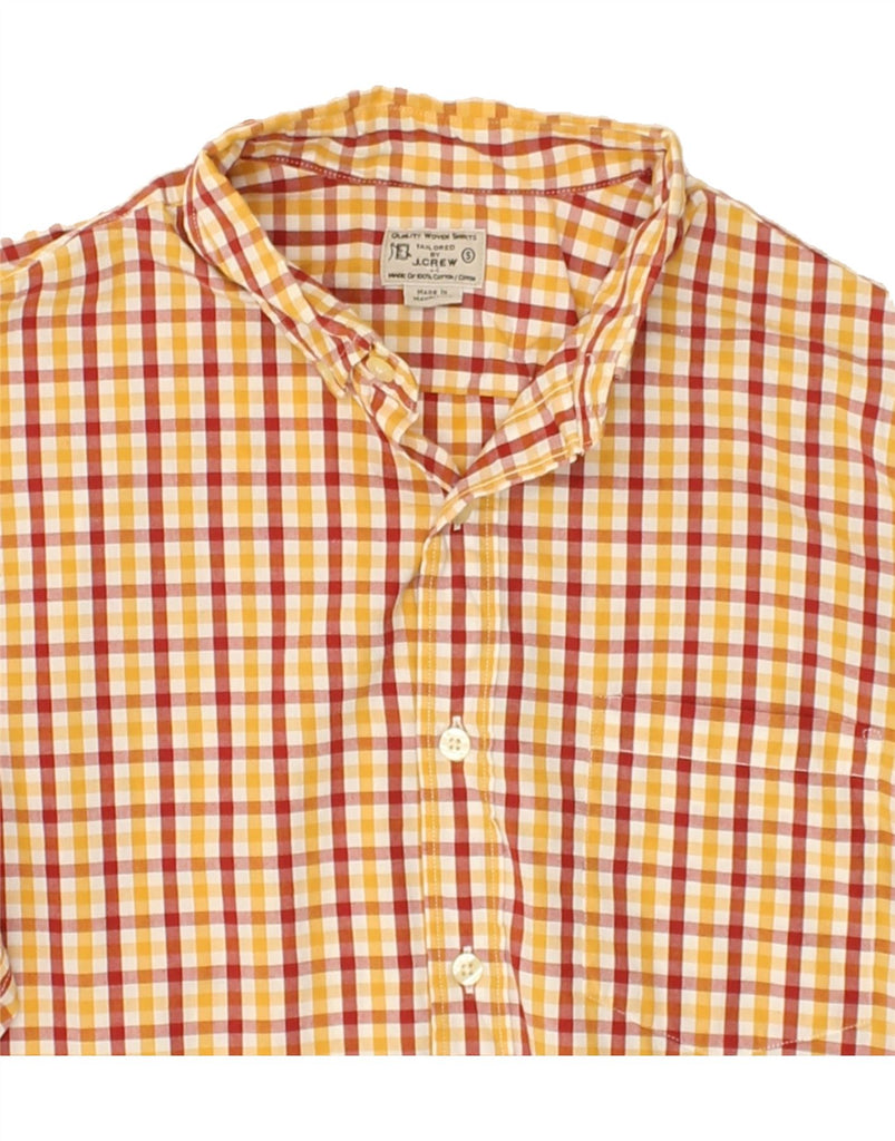 J. CREW Mens Shirt Small Yellow Check Cotton | Vintage J. Crew | Thrift | Second-Hand J. Crew | Used Clothing | Messina Hembry 