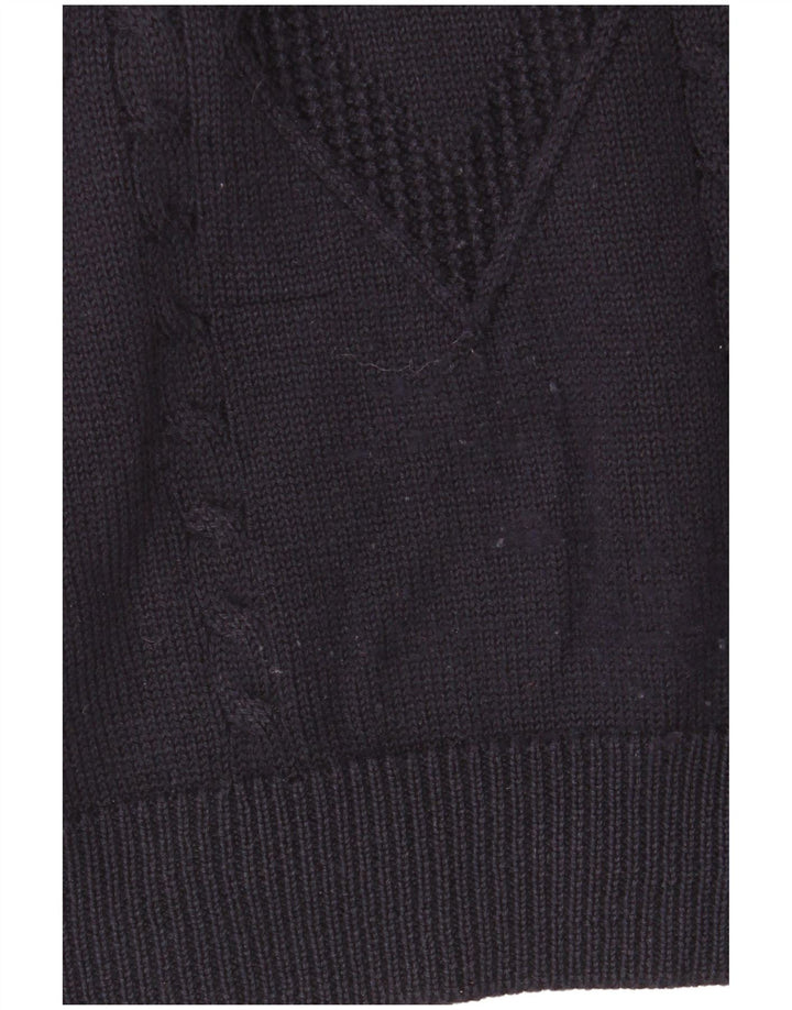 Navigare Mens Crew Neck Jumper Sweater Large Navy Blue Argyle/Diamond