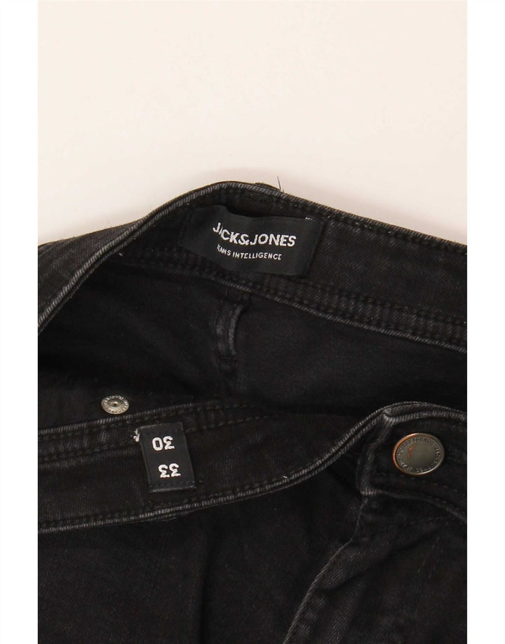 Jack & Jones Mens GLENN Slim Jeans W33 L30 Black Cotton