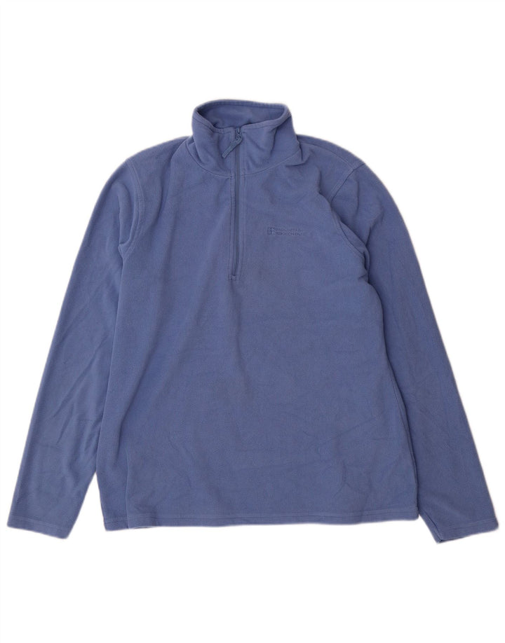 Mountain Warehouse Womens Zip Neck Fleece Jumper UK 12 Medium Blue