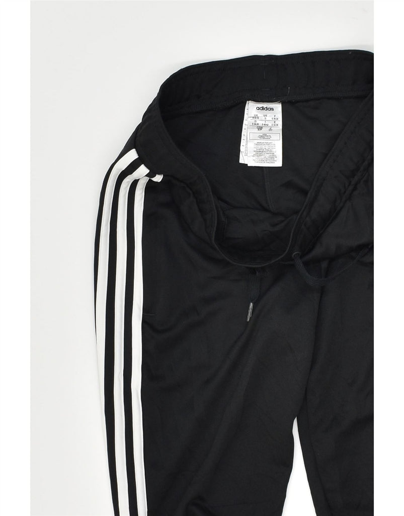 ADIDAS Womens Tracksuit Trousers UK 8-10 Small Black Polyester | Vintage Adidas | Thrift | Second-Hand Adidas | Used Clothing | Messina Hembry 