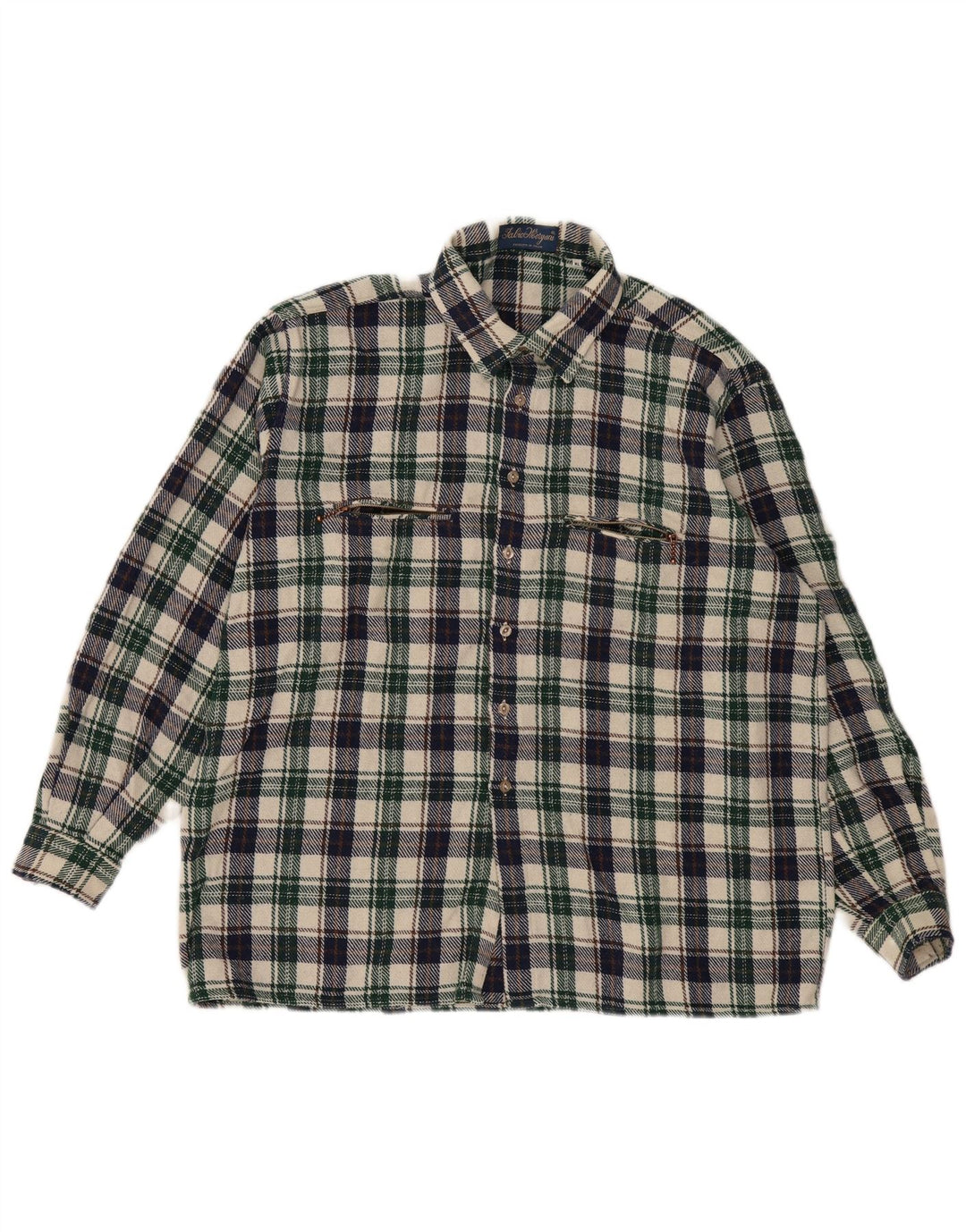 Vintage Mens Flannel Shirt XL Multicoloured Check