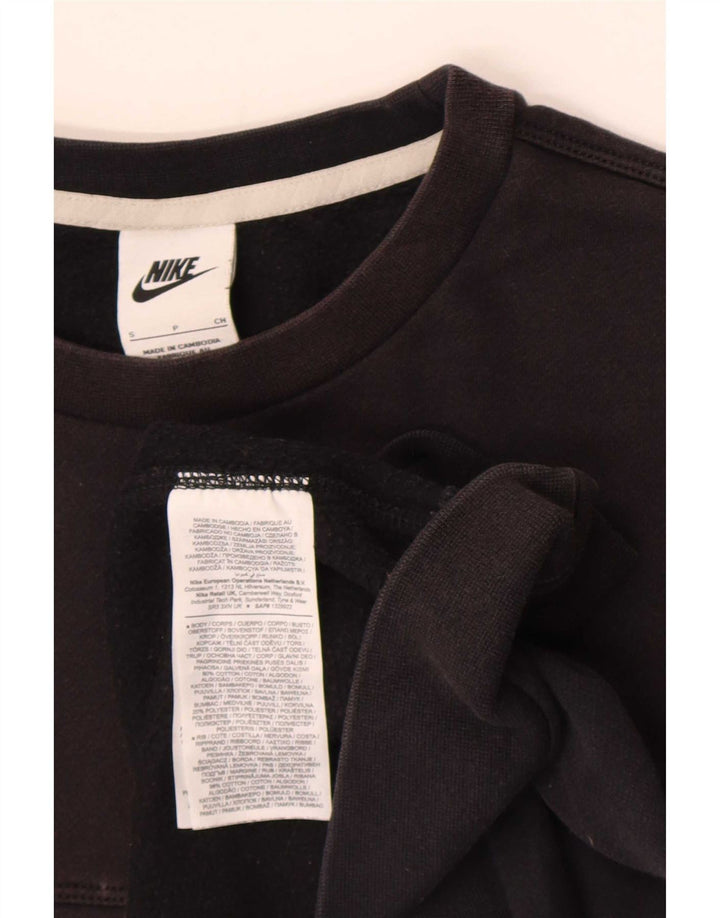 Nike Mens Graphic Sweatshirt Jumper Small Black Cotton