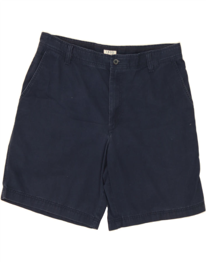 IZOD Mens Chino Shorts W38 XL Navy Blue Cotton Vintage Izod and Second-Hand Izod from Messina Hembry 