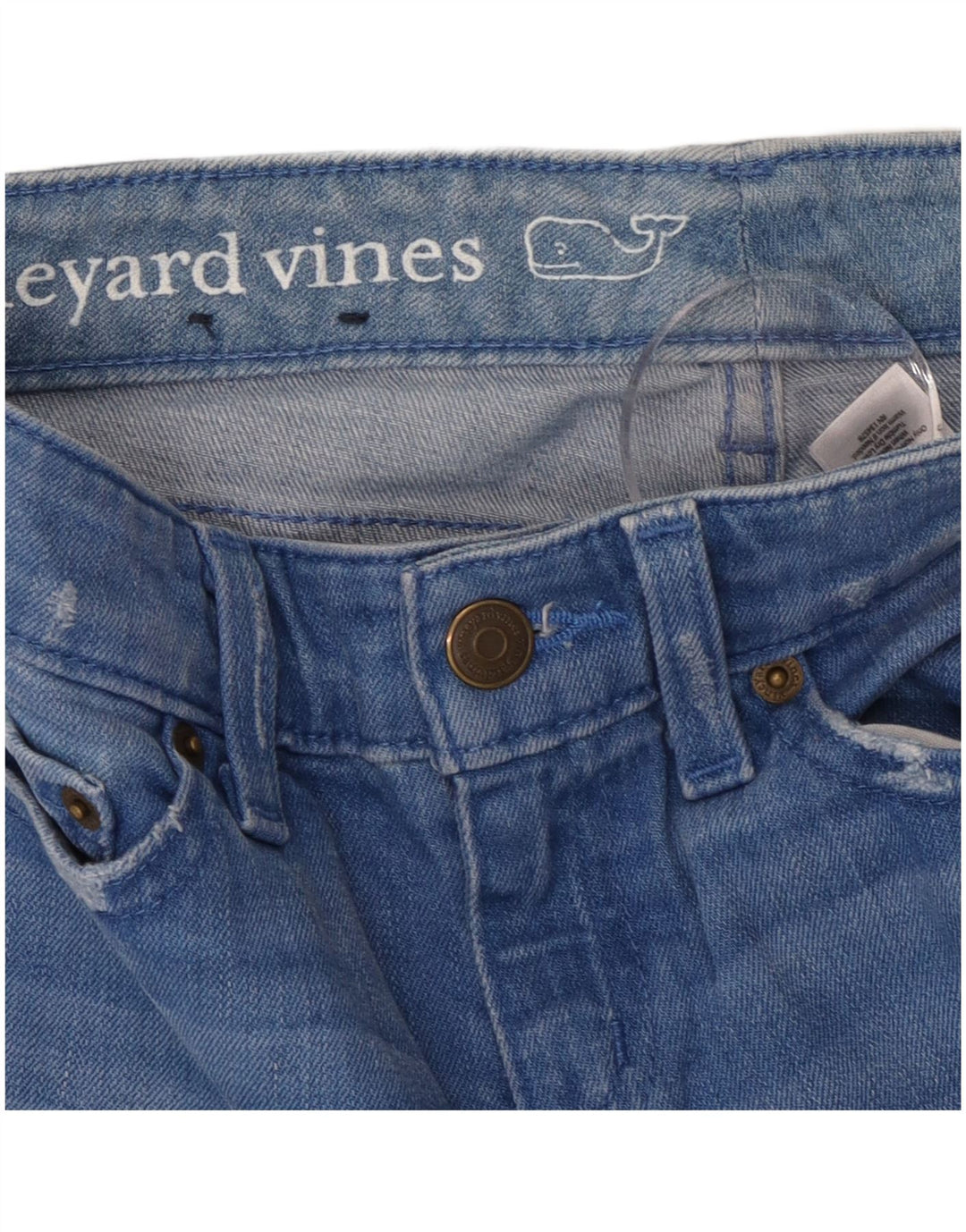 VINEYARD VINES Womens Distressed Skinny Jeans US 2 XS W25 L28 Blue Cotton