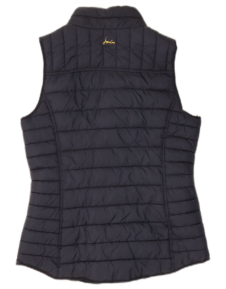 Joules Womens Padded Gilet UK 10 Small Navy Blue Polyester