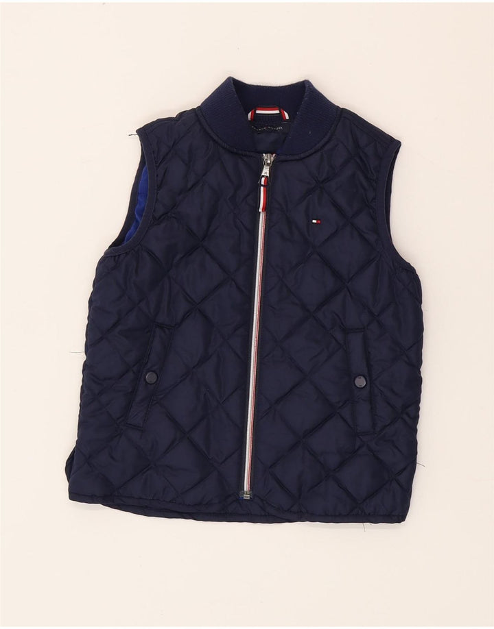 Tommy Hilfiger Girls Padded Gilet 5-6 Years Navy Blue Polyester