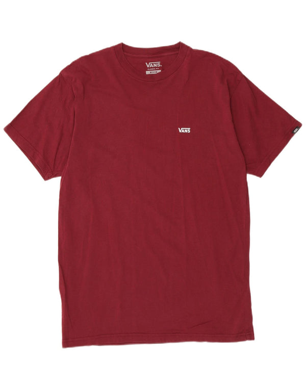 VANS Mens Classic Fit Graphic T-Shirt Top Medium Burgundy Cotton