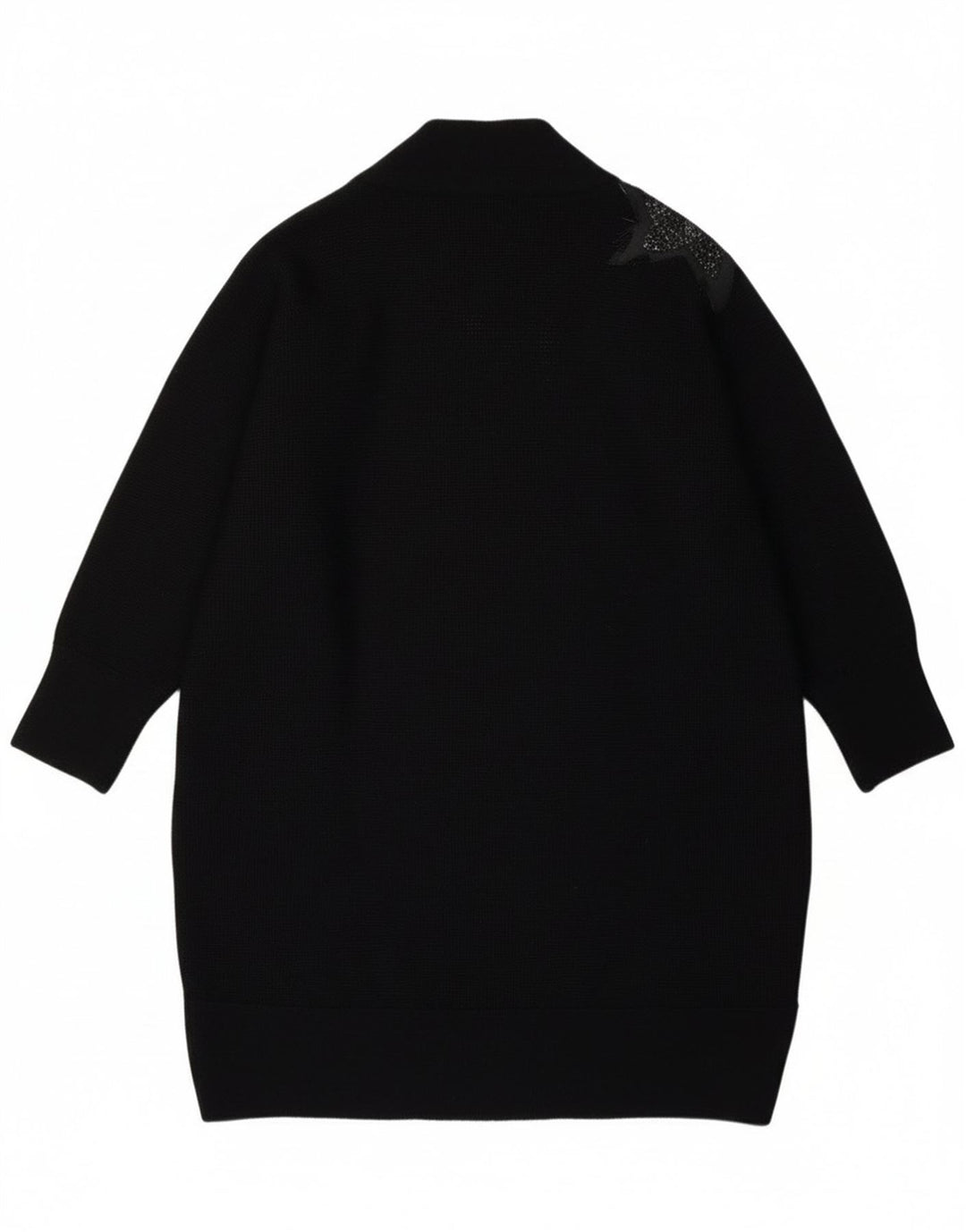 Casamia Womens Longline Open Cardigan Sweater One Size Black Paisley