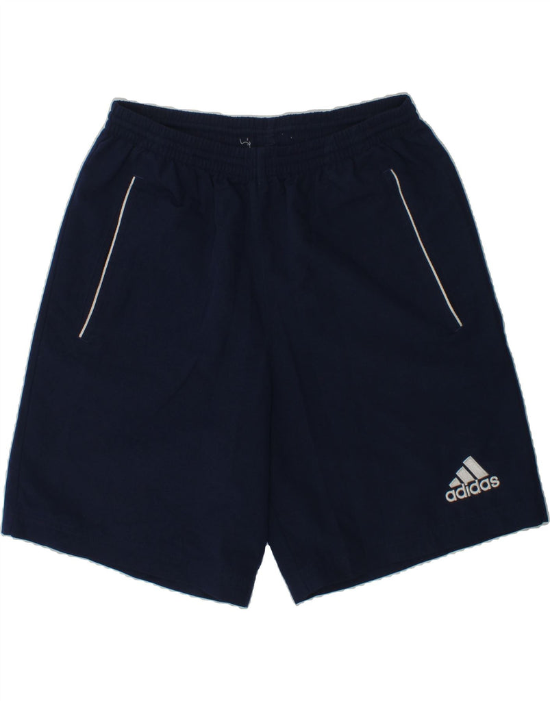 ADIDAS Boys Sport Shorts 13-14 Years Navy Blue | Vintage Adidas | Thrift | Second-Hand Adidas | Used Clothing | Messina Hembry 