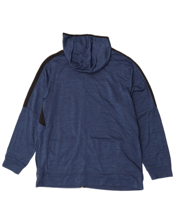 Russell Athletic Mens Zip Hoodie Sweater XL Blue Colourblock Polyester