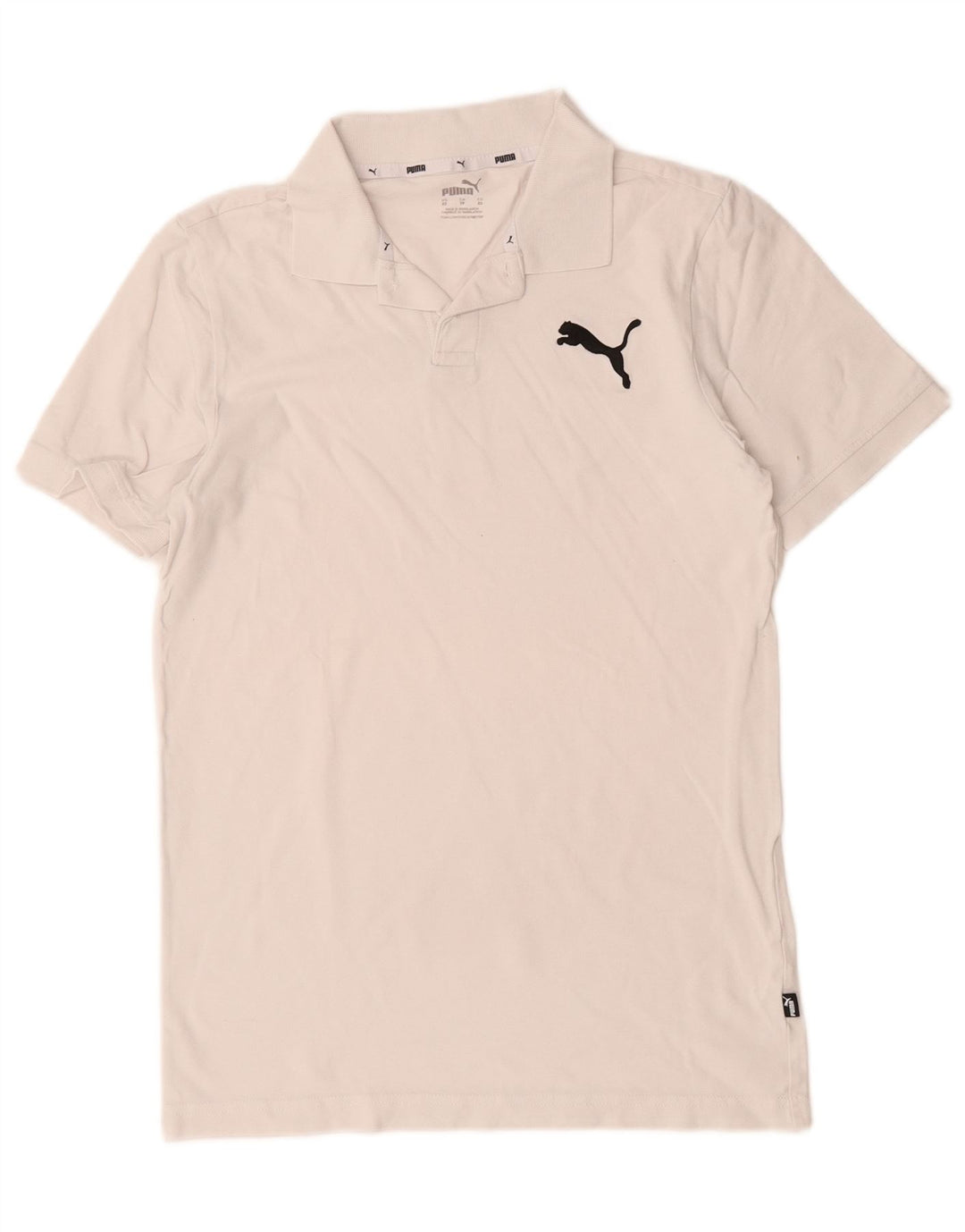 Puma Mens Polo Shirt XS White Cotton