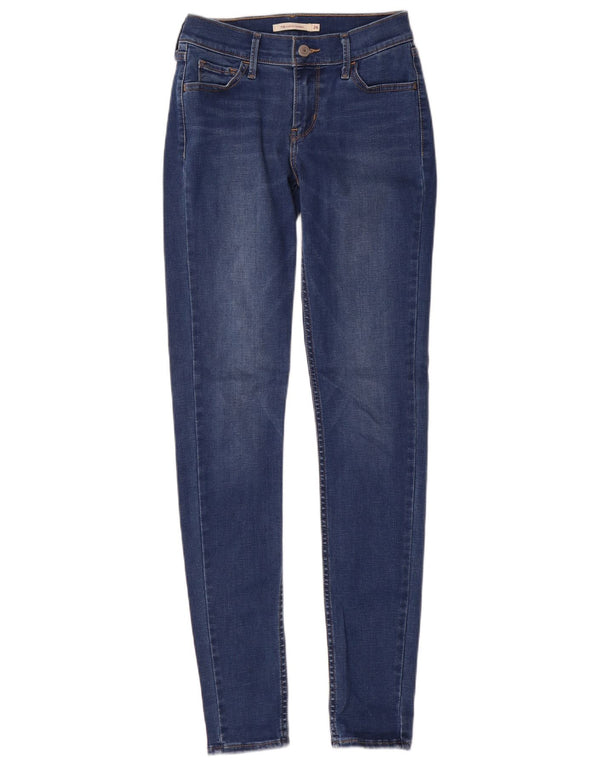 Levi's Womens 710 Super Skinny Jeans W26 L32 Blue Cotton