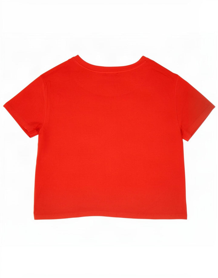 Marks & Spencer Womens T-Shirt Top UK 14 Medium Red Viscose