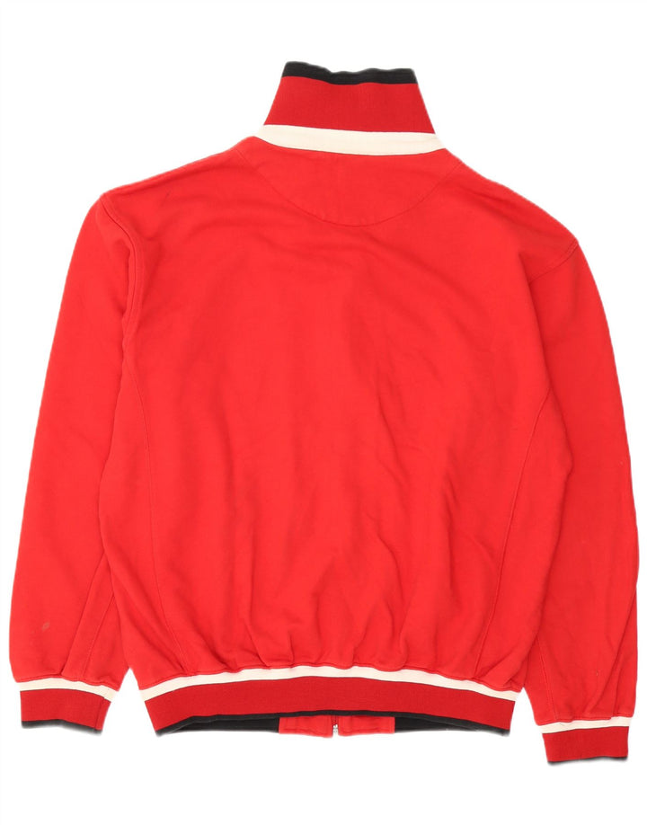 Kappa Mens Tracksuit Top Jacket XL Red Cotton