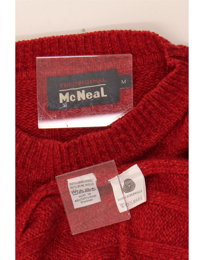 MC NEAL Womens Turtle Neck Jumper Sweater UK 14 Medium Red Wool Vintage MC Neal and Second-Hand MC Neal from Messina Hembry 