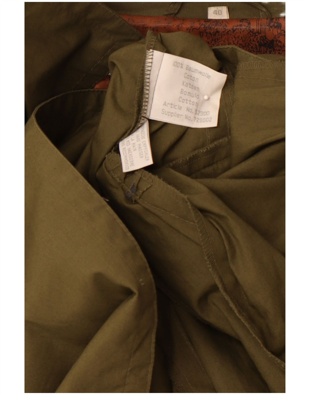 VINTAGE Womens Trench Coat EU 40 Medium Khaki Cotton