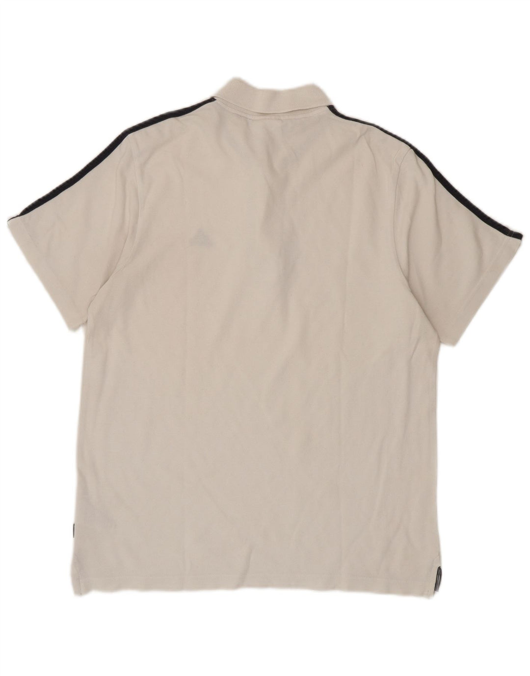 Adidas Mens Polo Shirt Medium White Cotton